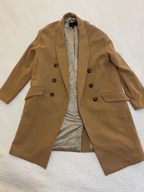 Banana Republic Double-Breasted Camel Brown Coat